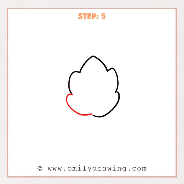 how to draw a leaf - Step 5