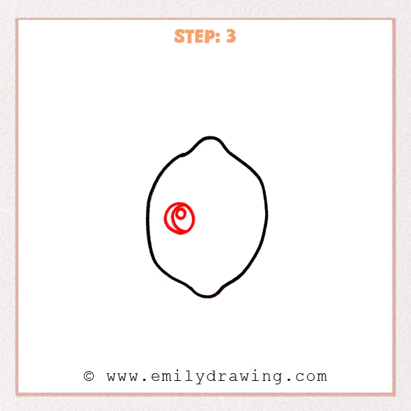 how to draw a lemon - Step 3