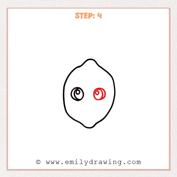 how to draw a lemon - Step 4
