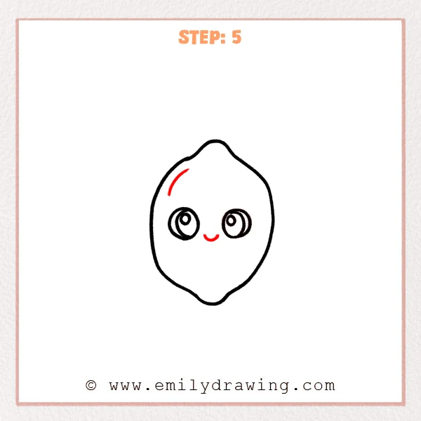 how to draw a lemon - Step 5