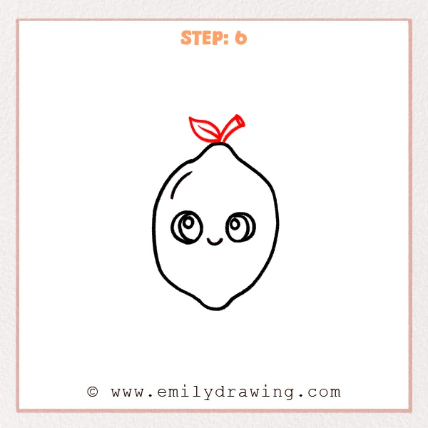 how to draw a lemon - Step 6
