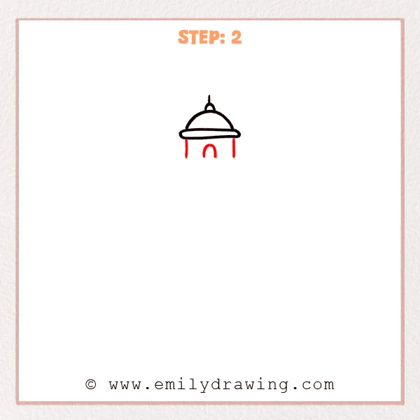 how to draw a lighthouse - Step 2