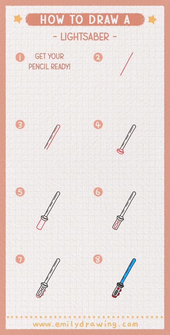 how to draw a lightsaber pinterest pin