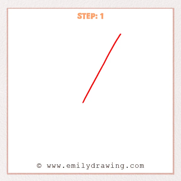 how to draw a lightsaber - Step 1