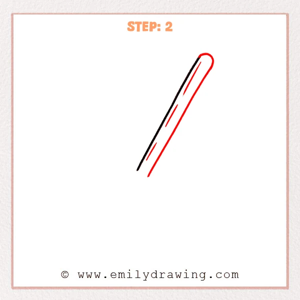 how to draw a lightsaber - Step 2