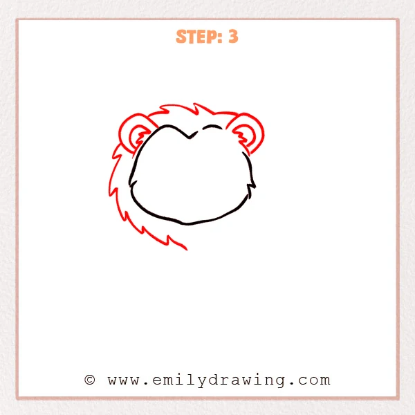 how to draw a lioness - Step 3
