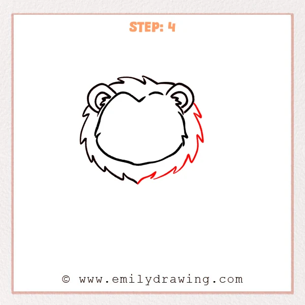 how to draw a lioness - Step 4