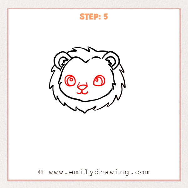 how to draw a lioness - Step 5