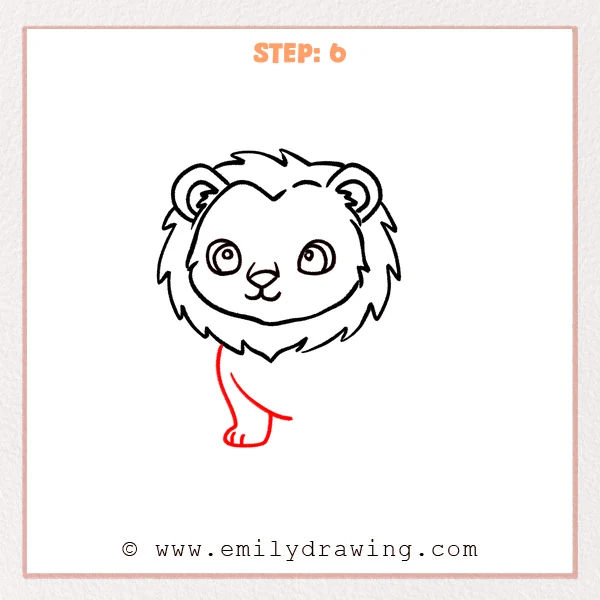 how to draw a lioness - Step 6
