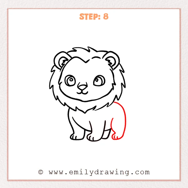 how to draw a lioness - Step 8