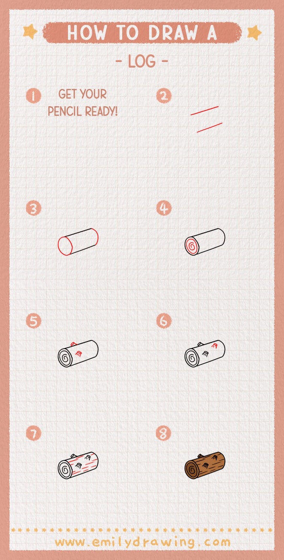how to draw a log pinterest pin