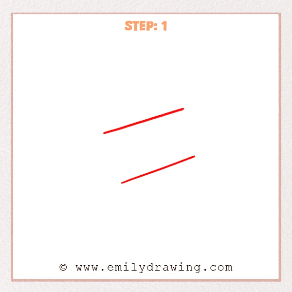 how to draw a log - Step 1