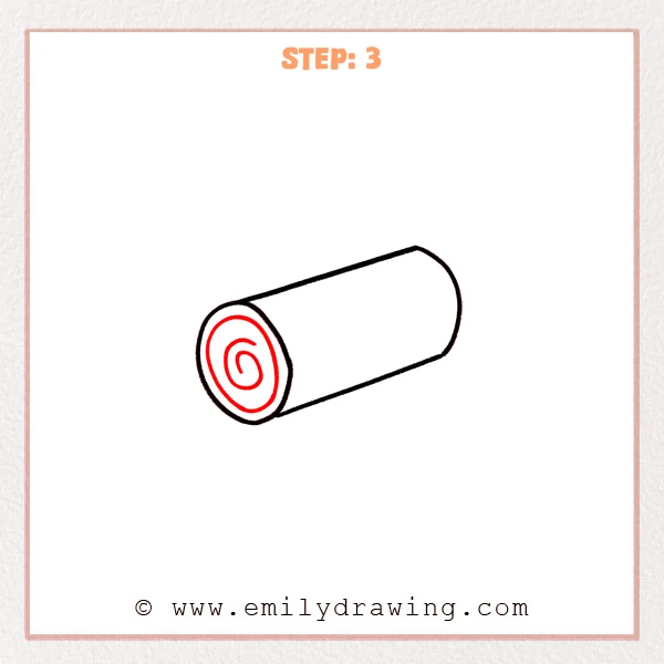 how to draw a log - Step 3