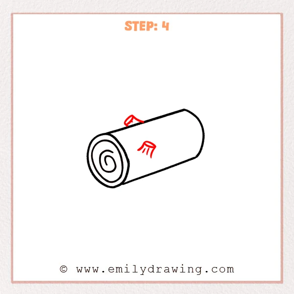 how to draw a log - Step 4