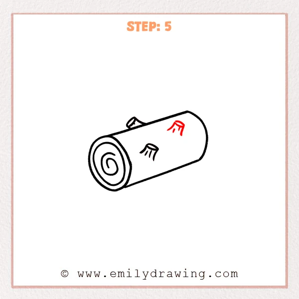 how to draw a log - Step 5
