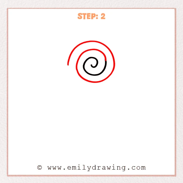 how to draw a lollipop - Step 2