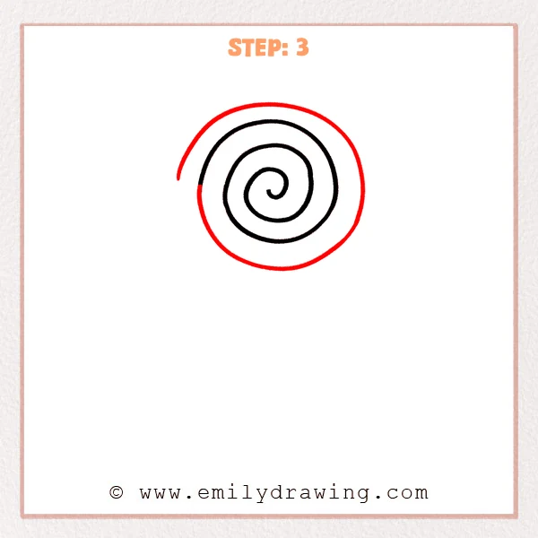 how to draw a lollipop - Step 3