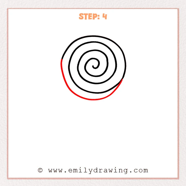 how to draw a lollipop - Step 4