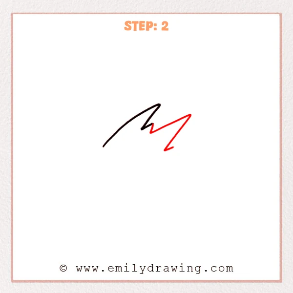 how to draw a meteor - Step 2