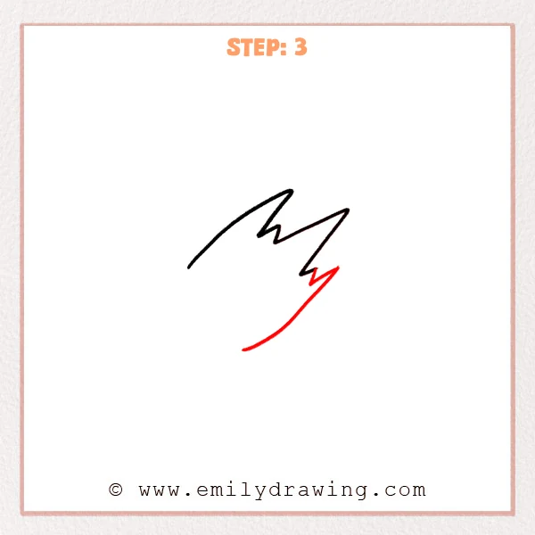 how to draw a meteor - Step 3