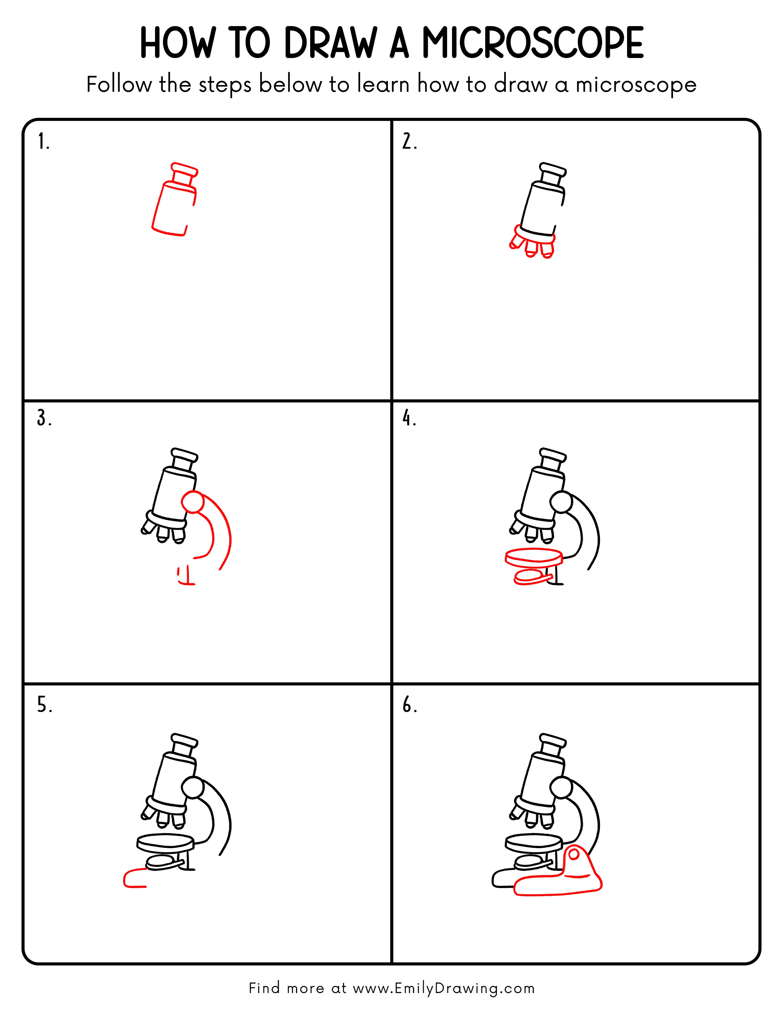 Printable Microscope Drawing Guide