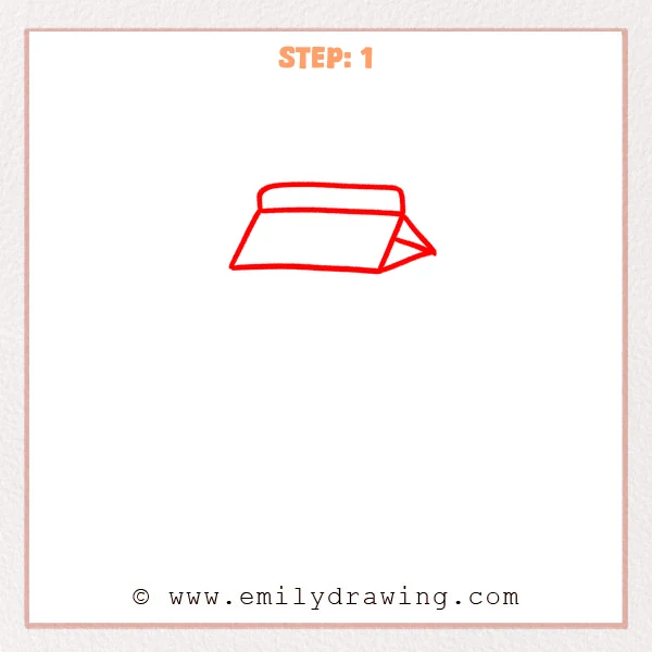 how to draw a milk - Step 1