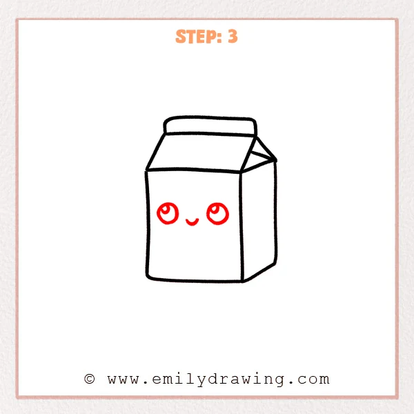 how to draw a milk - Step 3