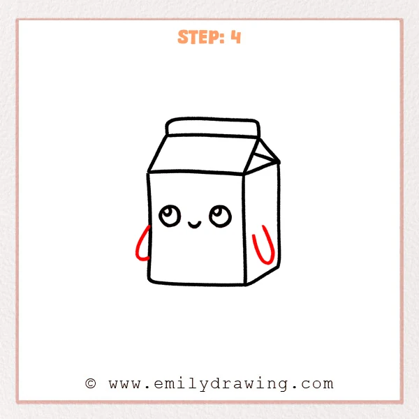how to draw a milk - Step 4
