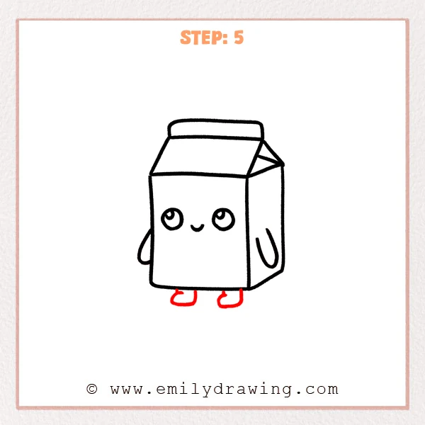 how to draw a milk - Step 5