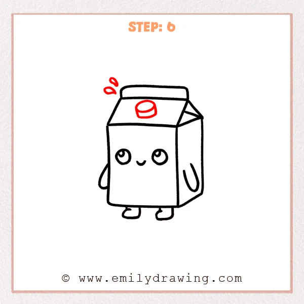 how to draw a milk - Step 6