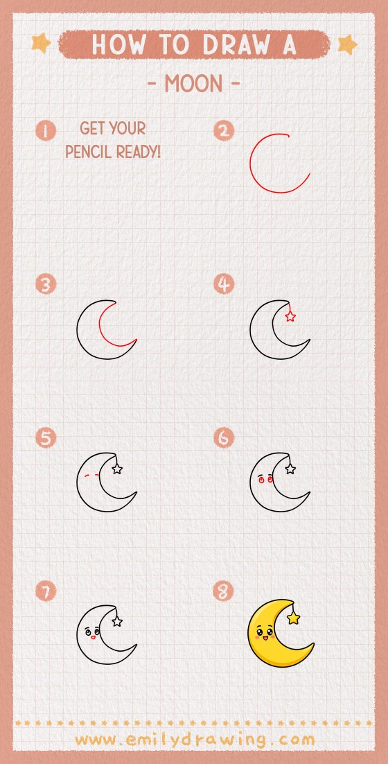 how to draw a moon pinterest pin