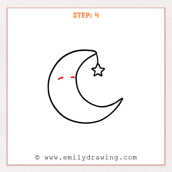 how to draw a moon - Step 4
