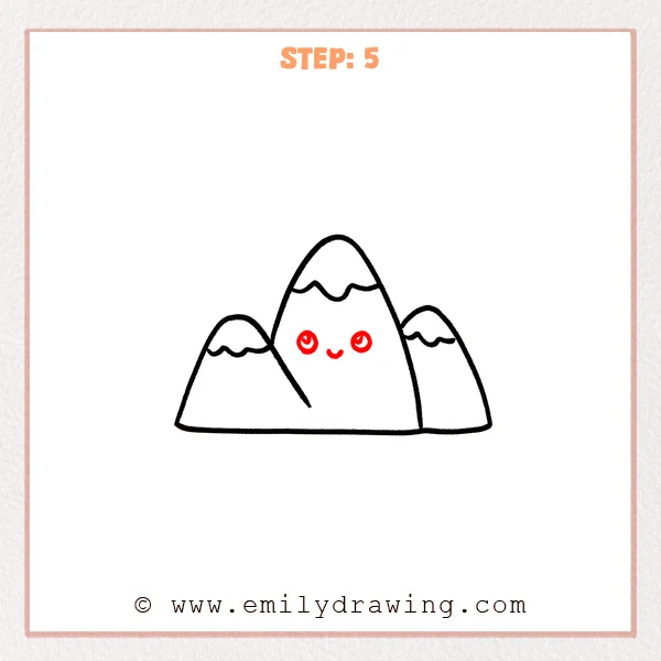 how to draw a mountains - Step 5