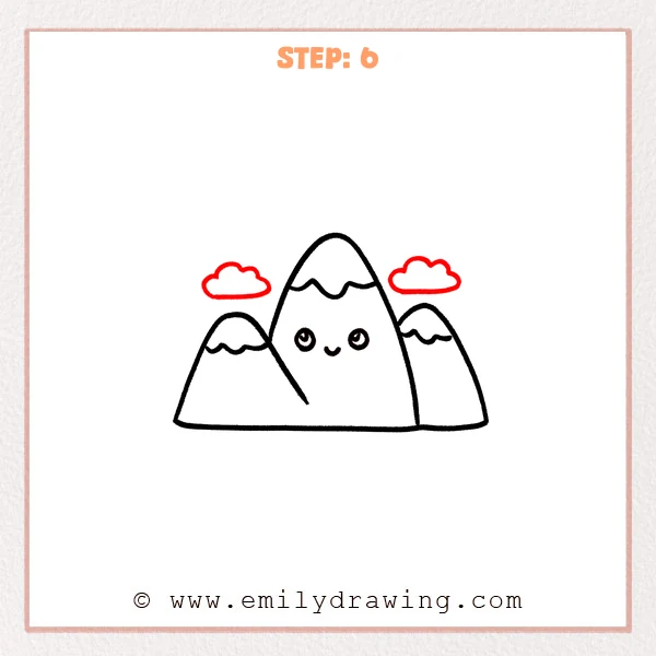 how to draw a mountains - Step 6