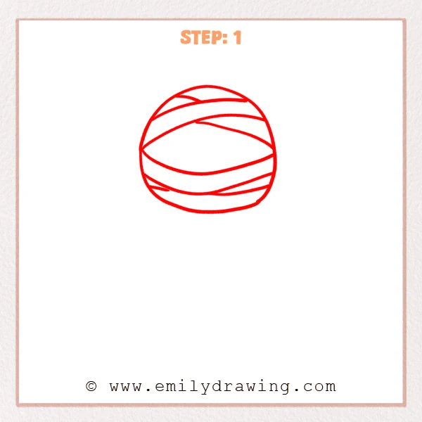 how to draw a mummy - Step 1