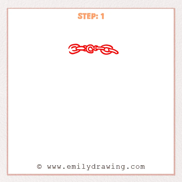 how to draw a necklace - Step 1