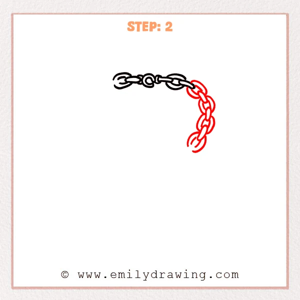 how to draw a necklace - Step 2
