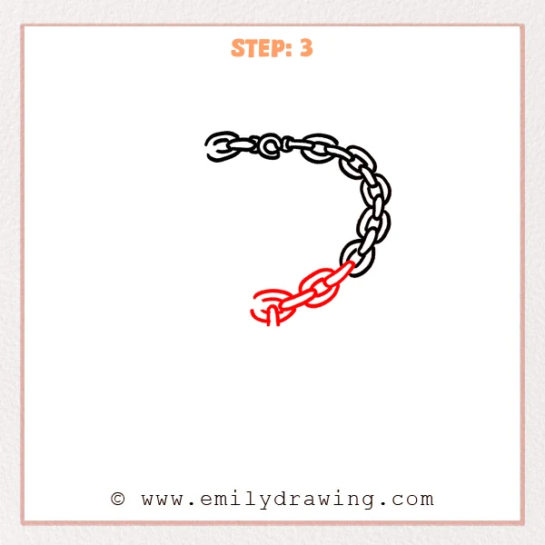 how to draw a necklace - Step 3