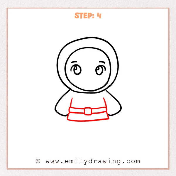 how to draw a ninja - Step 4