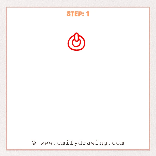 how to draw a noose - Step 1