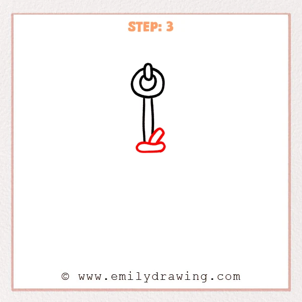 how to draw a noose - Step 3