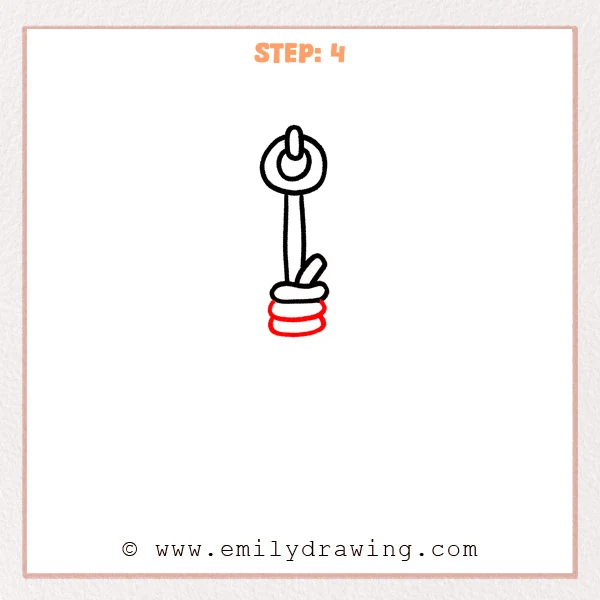 how to draw a noose - Step 4