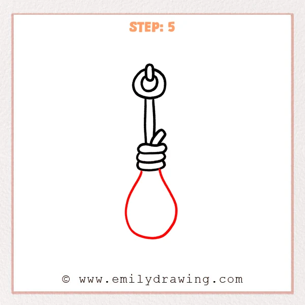how to draw a noose - Step 5