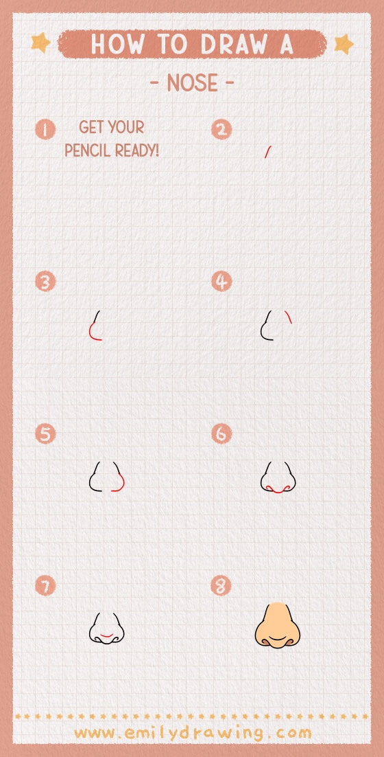 how to draw a nose pinterest pin
