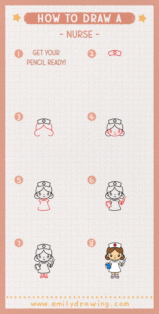how to draw a nurse pinterest pin