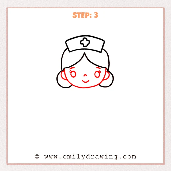 how to draw a nurse - Step 3