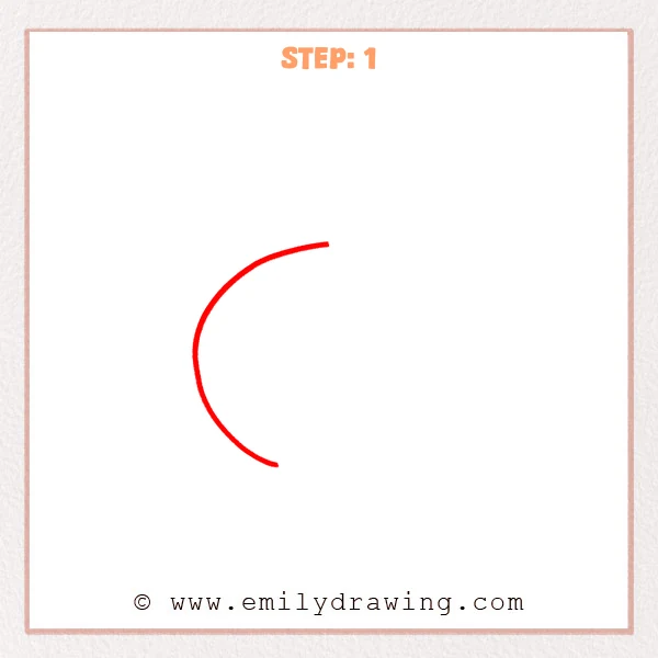 how to draw an orange - Step 1