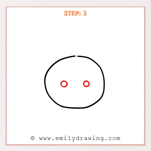 how to draw an orange - Step 3