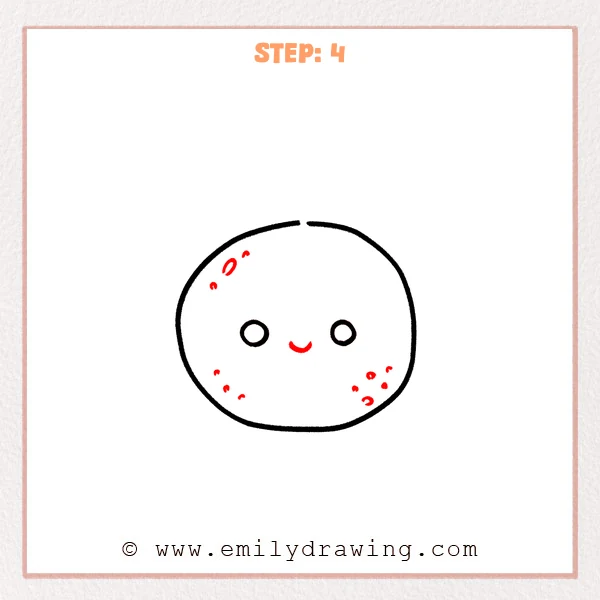 how to draw an orange - Step 4