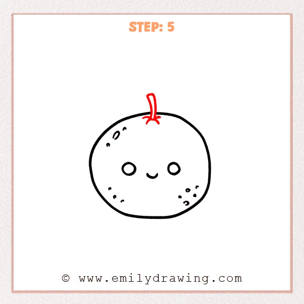 how to draw an orange - Step 5